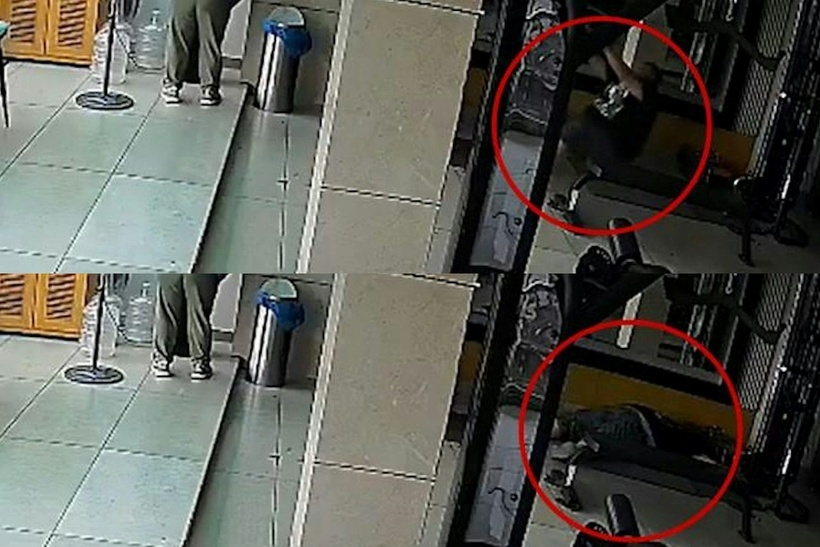 Sharma bất ngờ đổ gục xuống sàn. Ảnh: VietNamdaily.