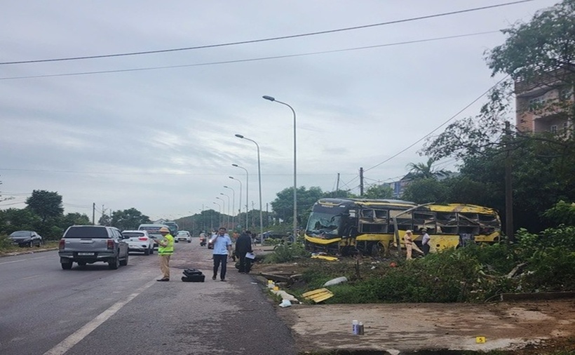 Hiện trường vụ tai nạn. (Ảnh: SK&ĐS)