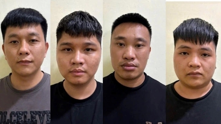 Các nghi phạm trong đường dây lừa đảo. Ảnh: Tuổi trẻ