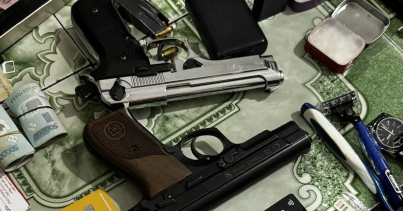 Tang vật cảnh sát thu giữ (Ảnh: Công an Quảng Trị).