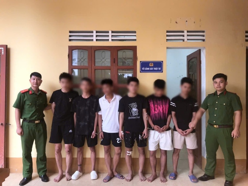 Nhóm thanh niên cầm gậy truy sát nhầm người giữa đêm. Ảnh: Công an tỉnh Nghệ An.