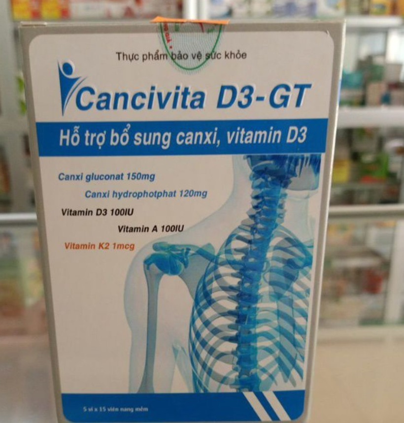 Thu hồi 2 lô thực phẩm bảo vệ sức khỏe CANCIVITA D3-GT