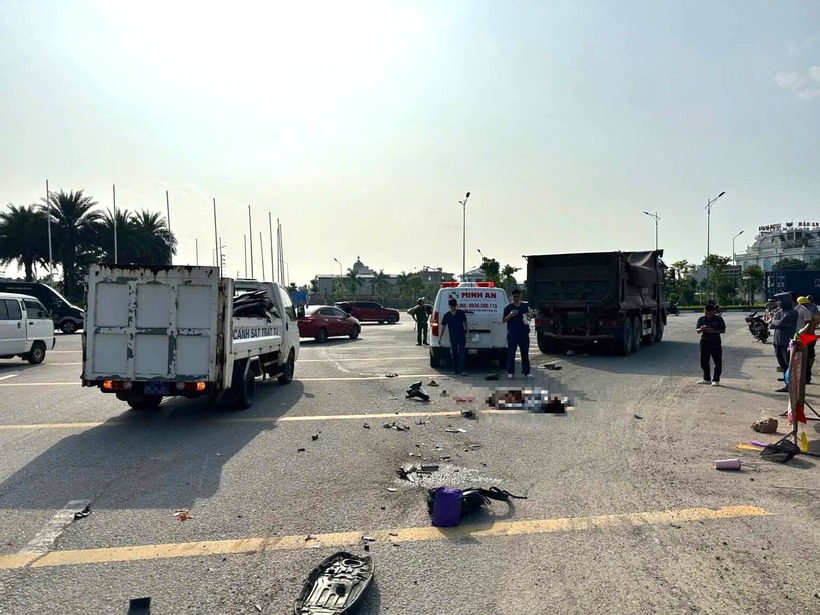 Hiện trường vụ tai nạn. Ảnh: Báo Xây dựng.