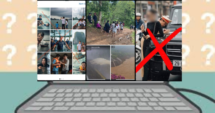 Nhiều thông tin, hình ảnh giả được lan truyền rộng rãi trên các trang mạng xã hội.