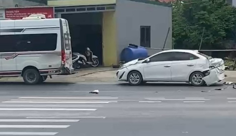 Hiện trường vụ tai nạn. Ảnh: Báo Lao động.