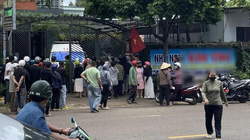 Nhà nghỉ nơi phát hiện người phụ nữ t ử vong. (Ảnh: Pháp luật TP.HCM)