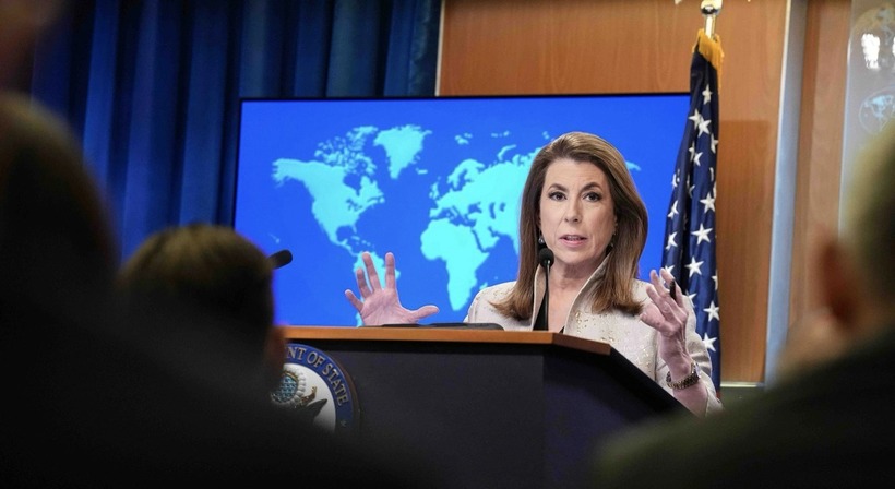 Phát ngôn viên Bộ Ngoại giao Mỹ Tammy Bruce. Ảnh: Kyiv Post