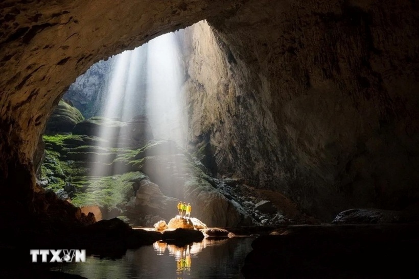 Vẻ đẹp hùng vĩ của hang Sơn Đoòng. Ảnh: TTXVN