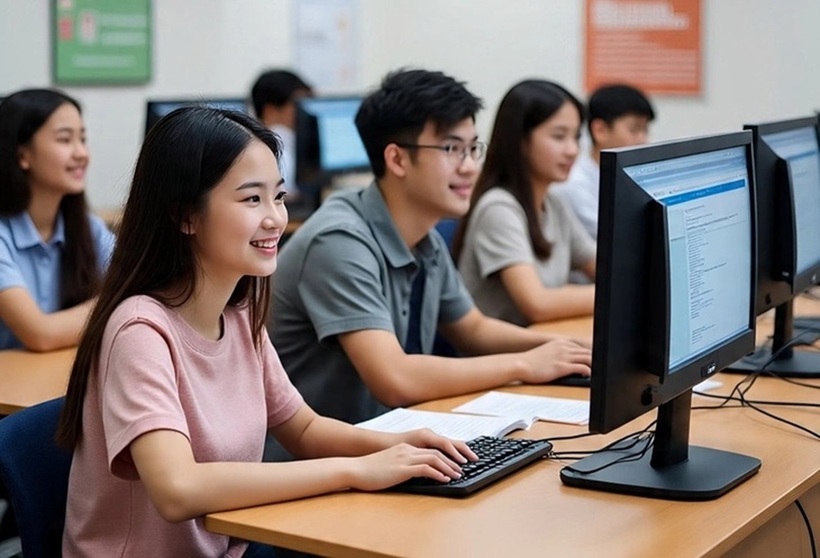 Theo quy định thí sinh phải nộp lệ phí xét tuyển theo số lượng nguyện vọng đã đăng ký trên hệ thống bằng hình thức trực tuyến. Ảnh minh họa