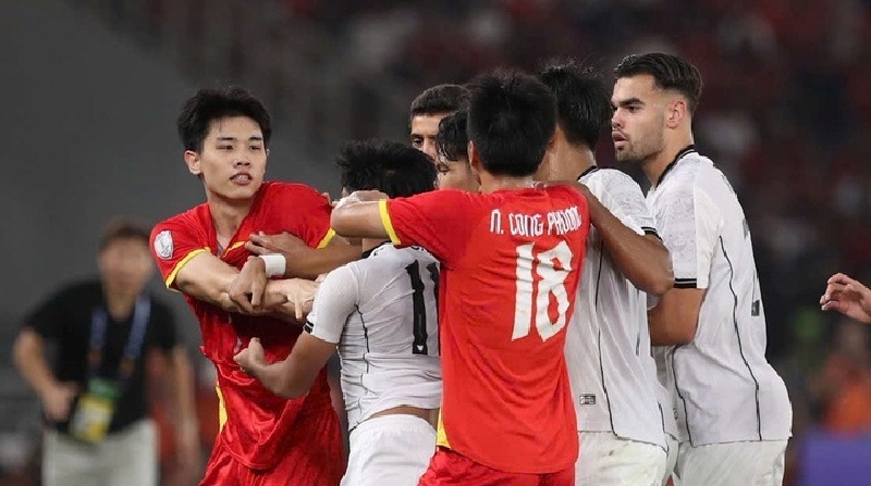 Trận chung kết U23 Đông Nam Á 2025 giữa Indonesia và Việt Nam. Ảnh: VTC News.