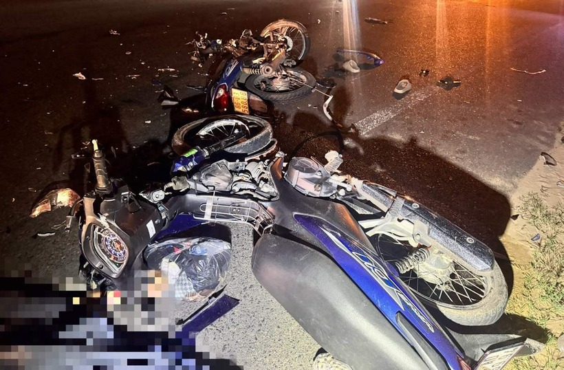 Hiện trường vụ tai nạn. Ảnh: Lao động