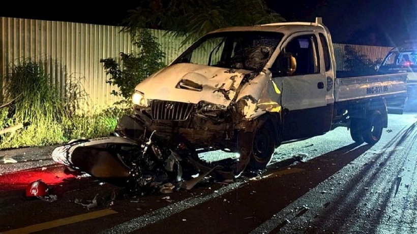 Hiện trường vụ tai nạn. Ảnh: Báo Sức khỏe và Đời sống.