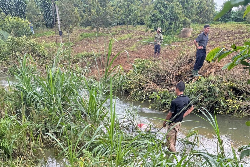 Khu vực tìm thấy thi thể bà V. Ảnh: Tiền phong