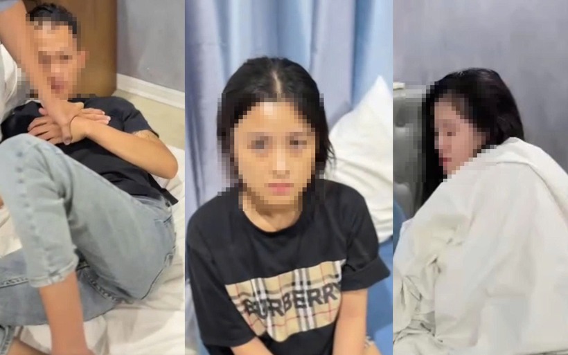 2 "hot girl" cùng bạn có hành vi tổ chức sử dụng trái phép chất ma tuý. Ảnh: PLO.