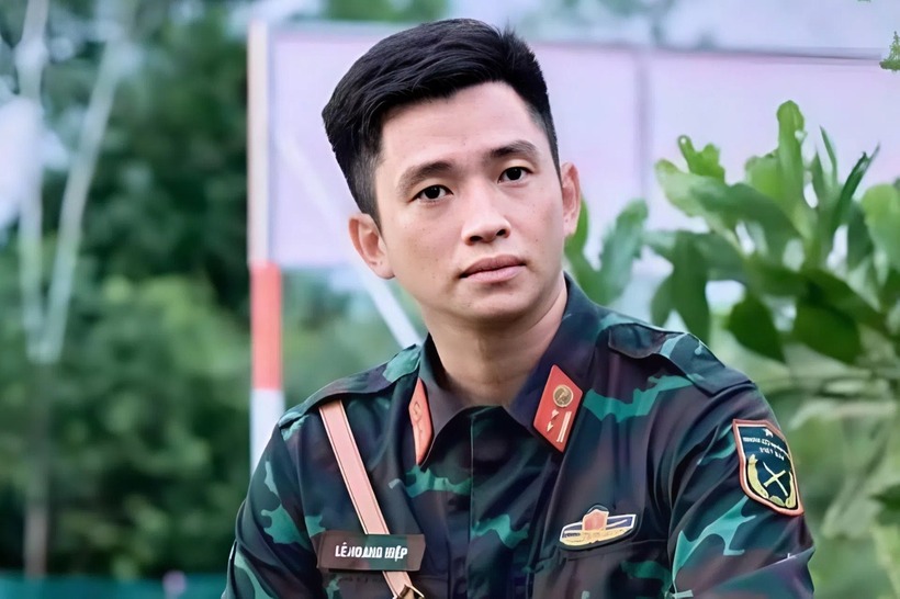 Thượng uý Lê Hoàng Hiệp. Ảnh: Báo Dân trí.