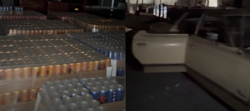 Nước tăng lực và xe đua được tìm thấy. Ảnh: VietNamNet.