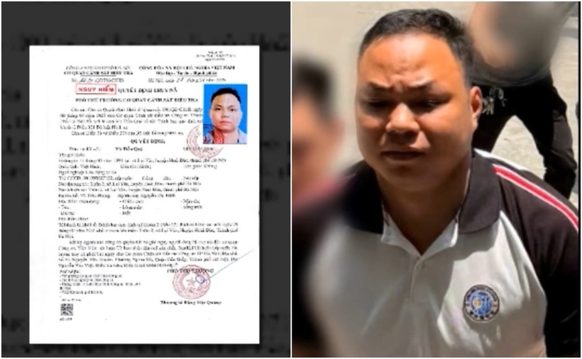 Bắt đối tượng nguy hiểm Vũ Tiến Quý. (Ảnh: Công an)