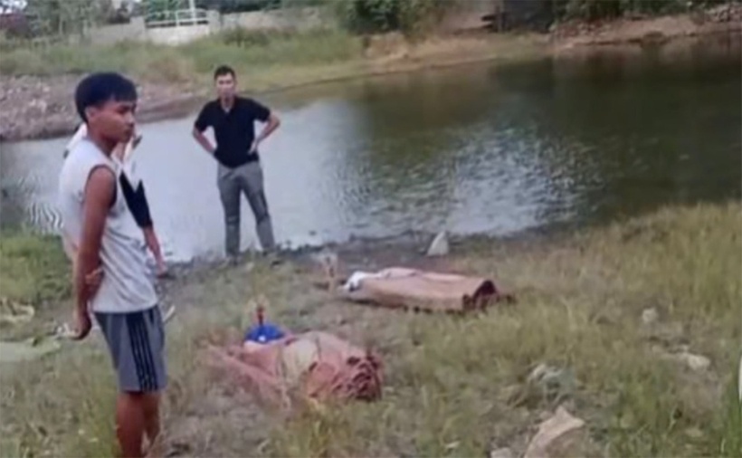 Khu vực phát hiện thi thể hai bé trai. (Ảnh: VnExpress)