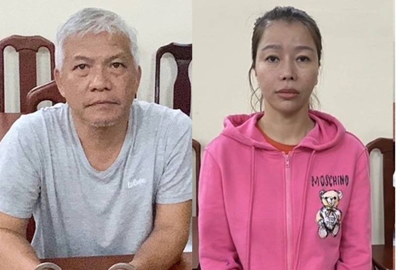 Đỗ Viết Đại và Nguyễn Thị Kim Ngân khi bị bắt. (Ảnh: Cơ quan công an)