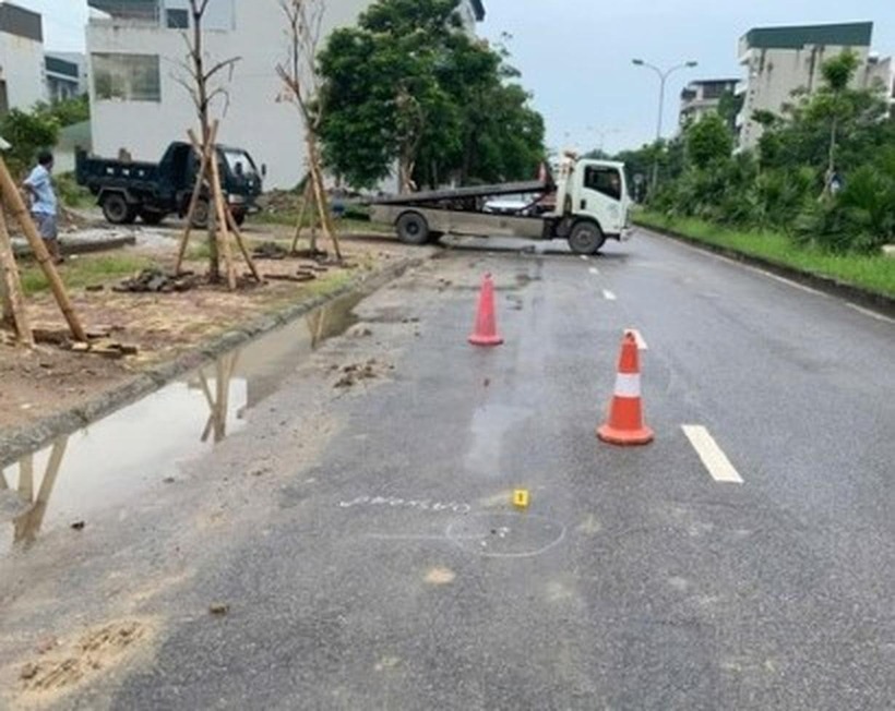 Hiện trường vụ tai nạn. Ảnh: Báo Xây dựng.