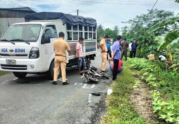 Hiện trường vụ tai nạn khiến nữ sinh tử vong, ngày 4/9/2024. (Ảnh: VnExpress)