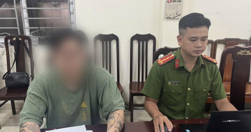 Đ.C.T tại cơ quan công an. (Ảnh: CACC)