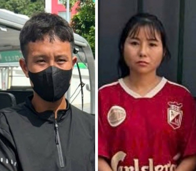 Đối tượng Bùi Văn Hùng và Lùng Thị Nọi. Ảnh: VOV