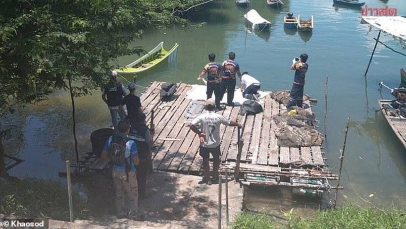 Nơi phát hiện thi thể nạn nhân. Ảnh: Khaosod.
