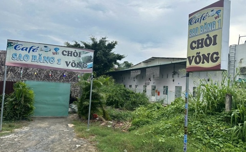 Quán cà phê chòi do bà D. làm chủ. (Ảnh: Công an tỉnh Đồng Nai)