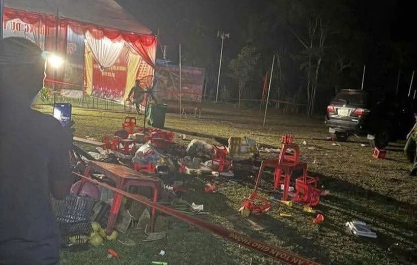 Hiện trường vụ tai nạn. Ảnh: Báo Xây dựng.