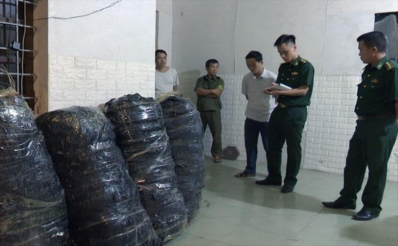 Lực lượng chức năng thu giữ thêm 125kg cần sa khô tại phòng trọ của đối tượng Duy. (Ảnh: Cơ quan công an)