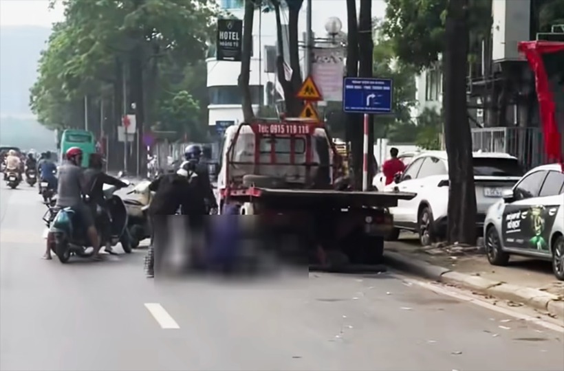 Hiện trường vụ tai nạn giao thông. Ảnh: VietNamnet.