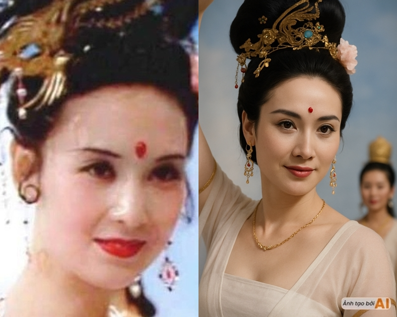 Nét mặt của hình ảnh do AI phục dựng khá tương đồng với ngũ quan của Khâu Bội Ninh