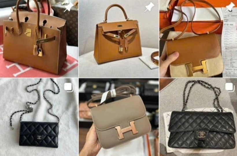 Quân rao bán túi xách hàng hiệu trên mạng nhằm lừa đảo. Ảnh: Vietnamnet