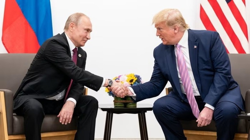 Tổng thống Nga Vladimir Putin và Tổng thống Mỹ Donald Trump trong cuộc gặp vào năm 2019. Ảnh: Nhà Trắng