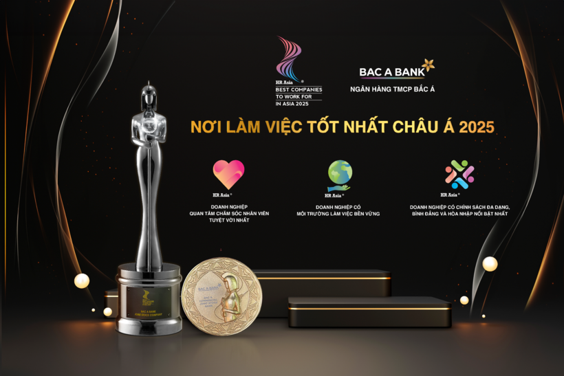 Năm thứ 3 liên tiếp BAC A BANK được HR Asia Awards (HRAA) vinh danh “Nơi làm việc tốt nhất châu Á”