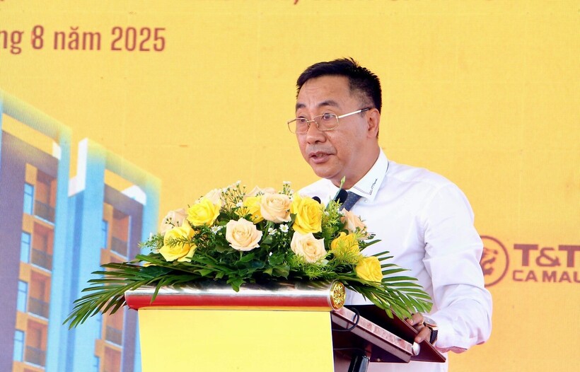 Ông Nguyễn Anh Tuấn, Phó Tổng Giám đốc Tập đoàn T&T Group phát biểu tại lễ khởi công