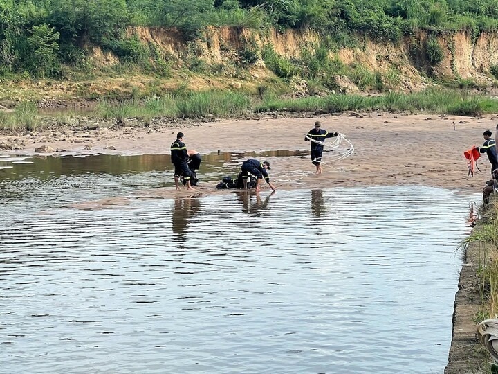 Hiện trường vụ đuối nước. (Ảnh: Công an)