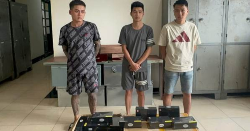 Các đối tượng bị khởi tố. (Ành: Công an Hà Nội)