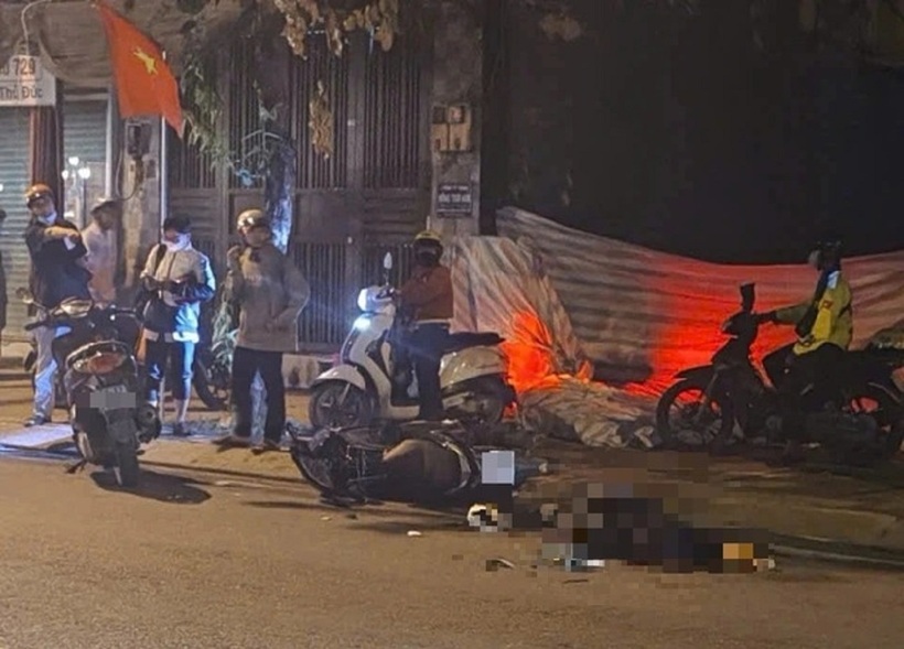 Hiện trường vụ tai nạn. Ảnh: Thanh Niên