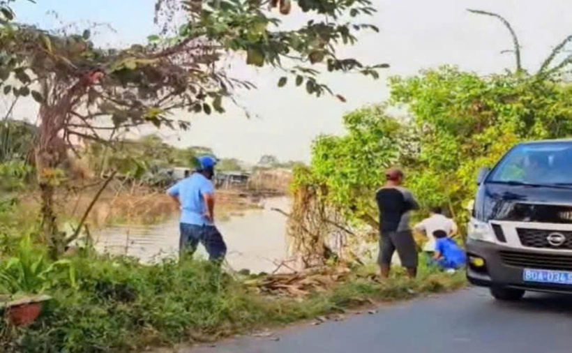 Hiện trường nơi phát hiện thi thể nạn nhân.