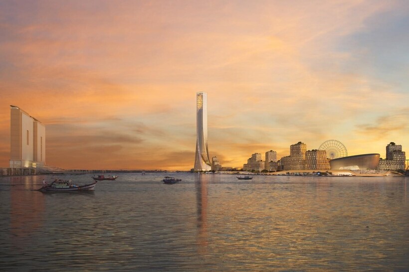 Tòa tháp 69 tầng nằm trong đại dự án Da Nang Downtown rộng gần 77ha tại phường Hòa Cường, tổng vốn đầu tư gần 80.000 tỷ đồng. Đây là vị trí đắc địa ven sông Hàn, có thể ví như “trung tâm của trung tâm” – khu đất vàng hiếm hoi còn sót lại giữa trái tim Đà Nẵng.