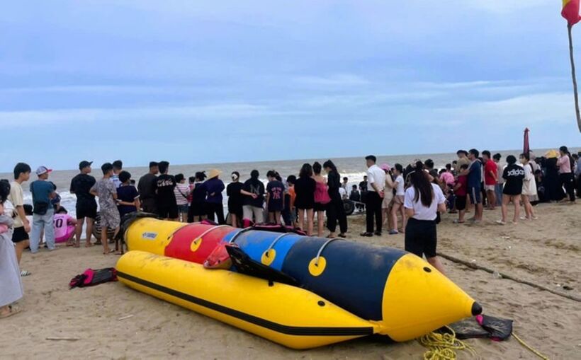 Nơi 2 em học sinh mất tích. Ảnh: Báo Người lao động.