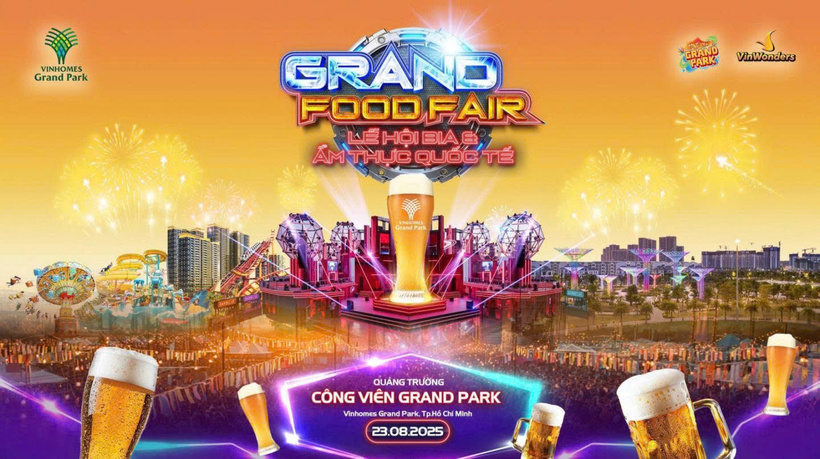 Grand Food Fair, ngày 23/8, mở ra hành trình khám phá văn hóa, ẩm thực đa quốc gia ngay tại Vinhomes Grand Park