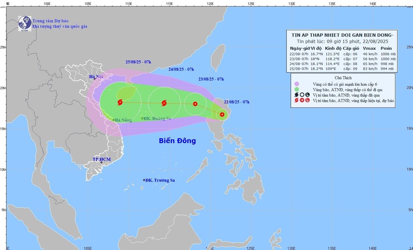 Đường đi của áp thấp nhiệt đới