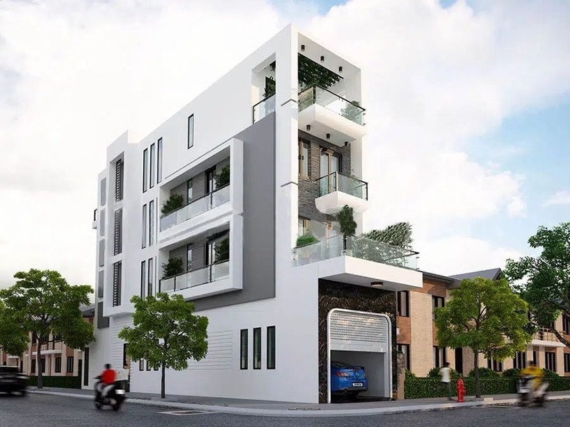 Nhà 2 mặt tiền phong cách hiện đại