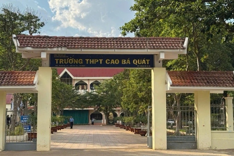 Trường THPT Cao Bá Quát, tỉnh Đắk Lắk. Ảnh: Dân trí