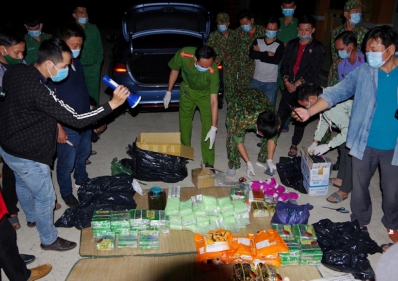 Số ma túy bắt giữ hồi năm 2021. Ảnh: Công An Nhân Dân