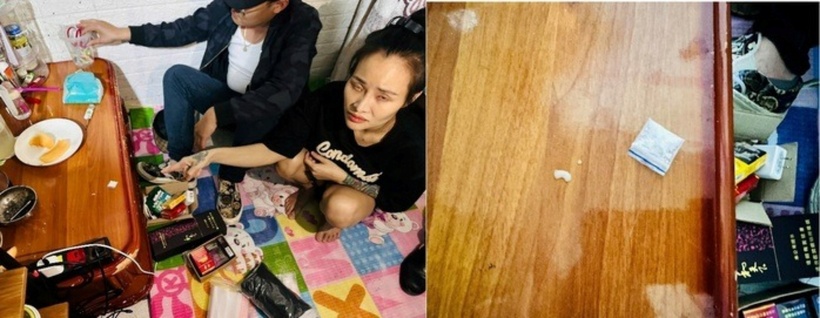 Đối tượng Nguyễn Thị Thu Hương và vật chứng. Ảnh: Dân Việt.