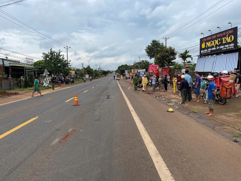 Hiện trường vụ tai nạn. Ảnh: Báo Gia Lai.